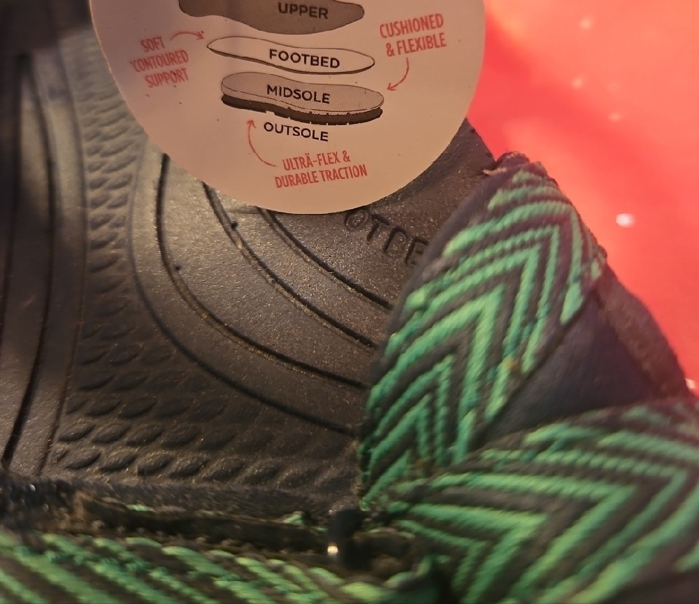Green and Black Strappy Sandals - Picture 4 of 7